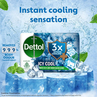 Dettol Intense Cool Bathing Soap Bar with Menthol (Buy 4 Get 1 Free - 125g each), Combo Offer on Bath Soap