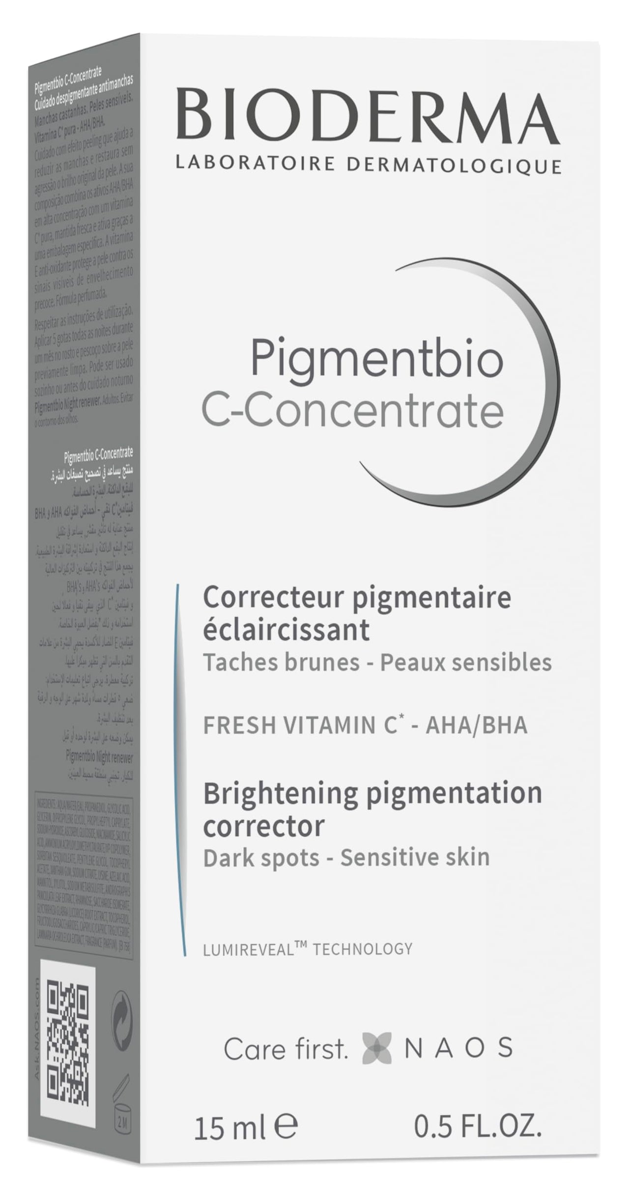 Bioderma Pigmentbio C- Concentrate Vitamin C Brightening Face Serum to correct Intense Pigmentation, 15 ml