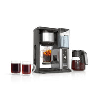 Ninja Specialty Coffee Maker, Hot & Iced Coffee, 6 Brew Styles, 8 Sizes, Small Cup to Travel Mug, 10-Cup Carafe, Fold-Away Frother, Permanent Filter, Removable Reservoir, Black, CM401 10 cup - Stainless Steel