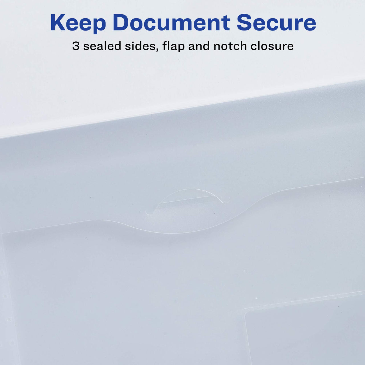 Avery Translucent Document Wallet, Clear Travel Document Organizer, Holds up to 50 Pages (72278)