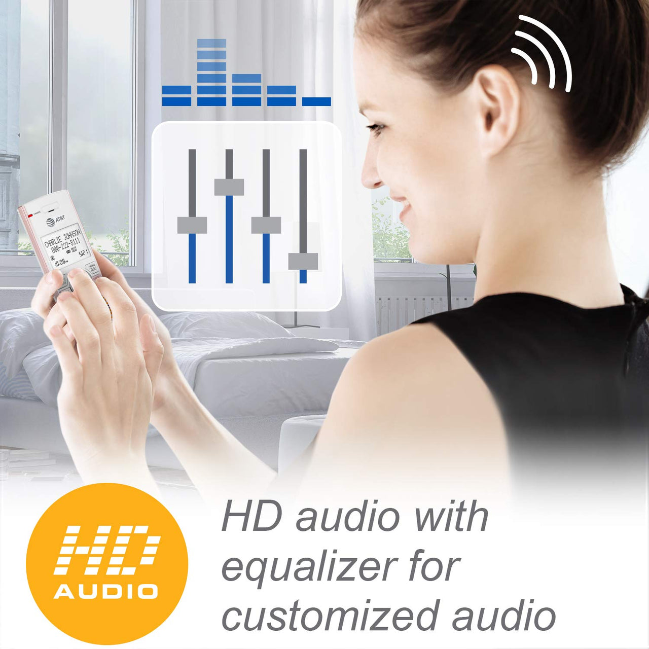 AT&T CL82257 DECT 6.0 2-Handset Cordless Phone for Home with Answering Machine, Call Blocking, Caller ID Announcer, Intercom and Long Range, Rose Gold 2 Handsets