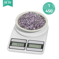 T4U Tumbled Chips Stones Crushed Crystal Quartz 1 LB, Irregular Shaped Gravels Pebbles Healing Stones, DIY Smoothed Rock for Potted Plant,Resin Art,Vase Fillers Aquarium Gravel Rocks (Amethyst) #1 - Amethyst