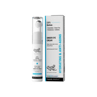 Chemist At Play Under Eye Cream with 2% Revital Eye & Quinoa Extract | For Reducing Dark Circles, Puffiness, Wrinkles, Crows Feet | Lightweight, Hydrating | Plant-Based Ceramides | 100% Vegan | Cooling Gel & Roller for Men & Women | 15 g