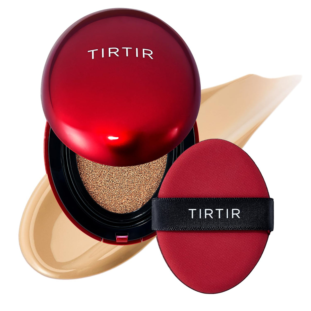 TIRTIR Mask Fit Red Cushion Foundation, Full coverage, Skin fit, Satin Glow Finish, Korean Cushion Foundation #28N OAT, 18g