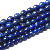 AAA+ Natural Lapis Lazuli Gemstone Beads 6mm 60 PCS Round Loose Stone Beads for Jewelry Making Crystal Energy Stone Healing Power DIY Gift Lapis Lazuli Stone