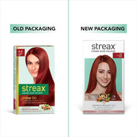Streax Crème Permanent Hair Colour - 0.6 Flame Red Hair Color- 120 ml, 100% Grey coverage, Long Lasting Hair colour for women