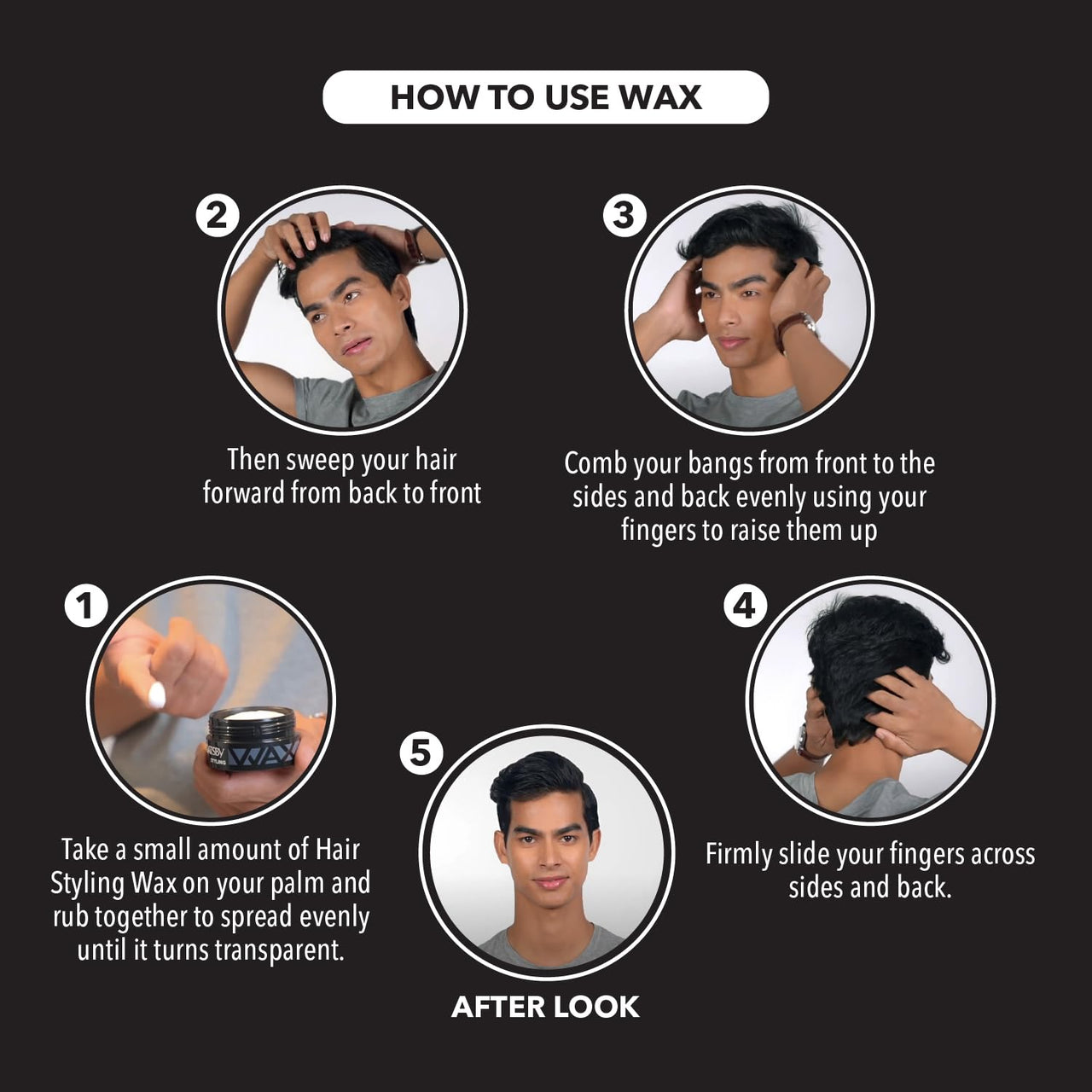 Gatsby Hair Styling Wax - Mat & Hard, For Side Blow Style, Mat Finish, Strong Hold, High Volume, Non Sticky, Easy Wash Off, Anytime Re-Stylable Hair Wax, 75gm