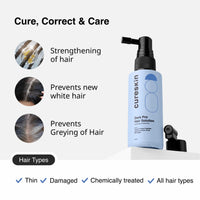 Cureskin Anti Grey Hair Serum | Reverses & Limits Hair Greying | Dark Pro Hair Solution Natural Hair Darkener