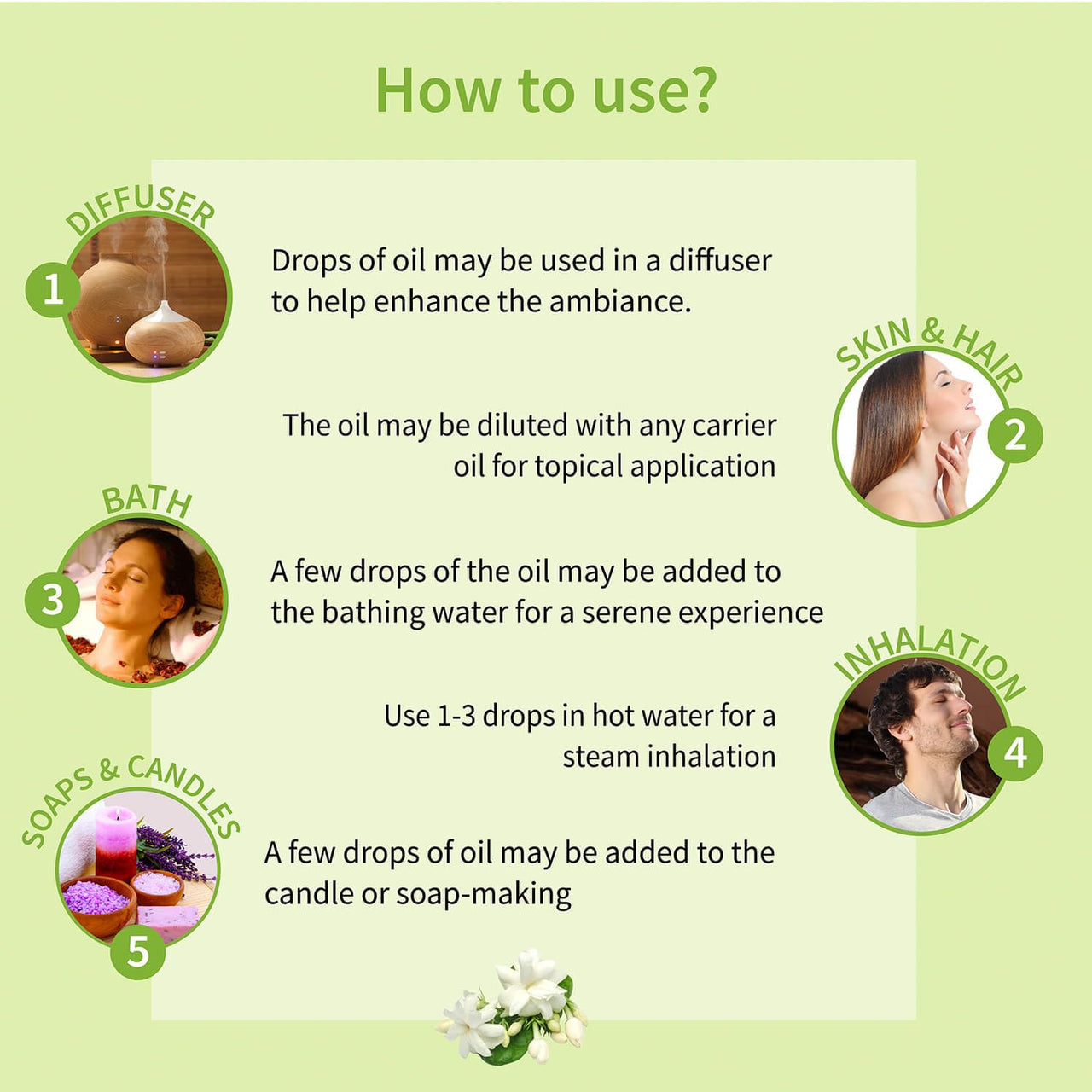 Jasmine essential oil | For Healthy Skin & Hair | Pure & Natural Aromatherapy oil