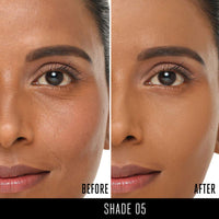 Lakmé Invisible Finish Spf 8 Foundation,For All Skin Shade 05,Lightweight,Water Based,Liquid Foundation For Natural Glow,25 Ml&Lakmé Insta Eye Liner,Black,Water Resistant,Long-Lasting,9 Ml,1 Count