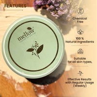 Mellow Herbals Nav-Abha Detan Face pack (50gm) with Almond Oil, Mulethi, Lodhara, Turmeric & Ghrta Laal Chandan | For Radiant, Even & Natural Looking Skin | Helps To Remove Sun Tan & Dark Spots | Ayush Certified | GMO, Paraben and Silicone Free