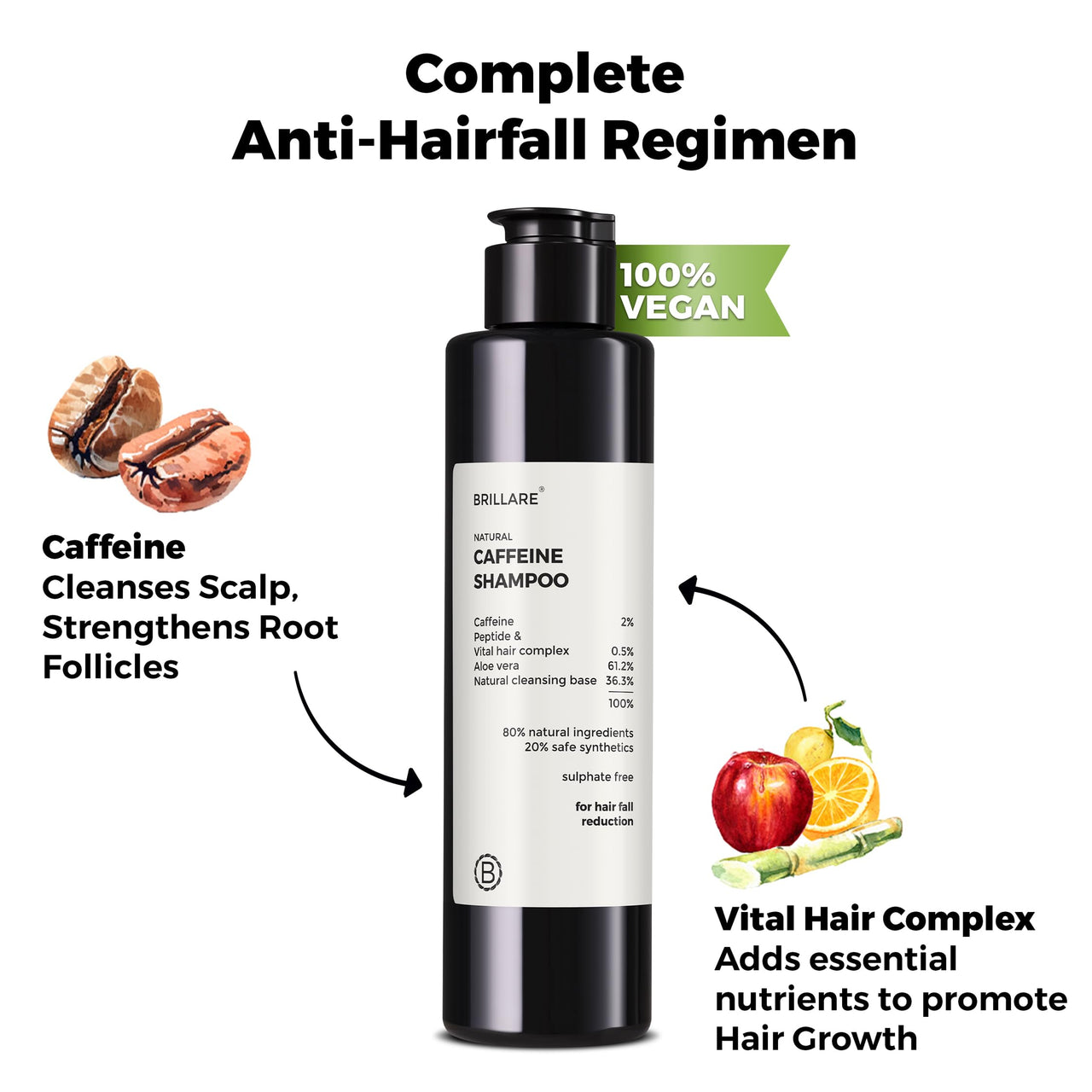 Brillare Caffeine Shampoo 200 ml