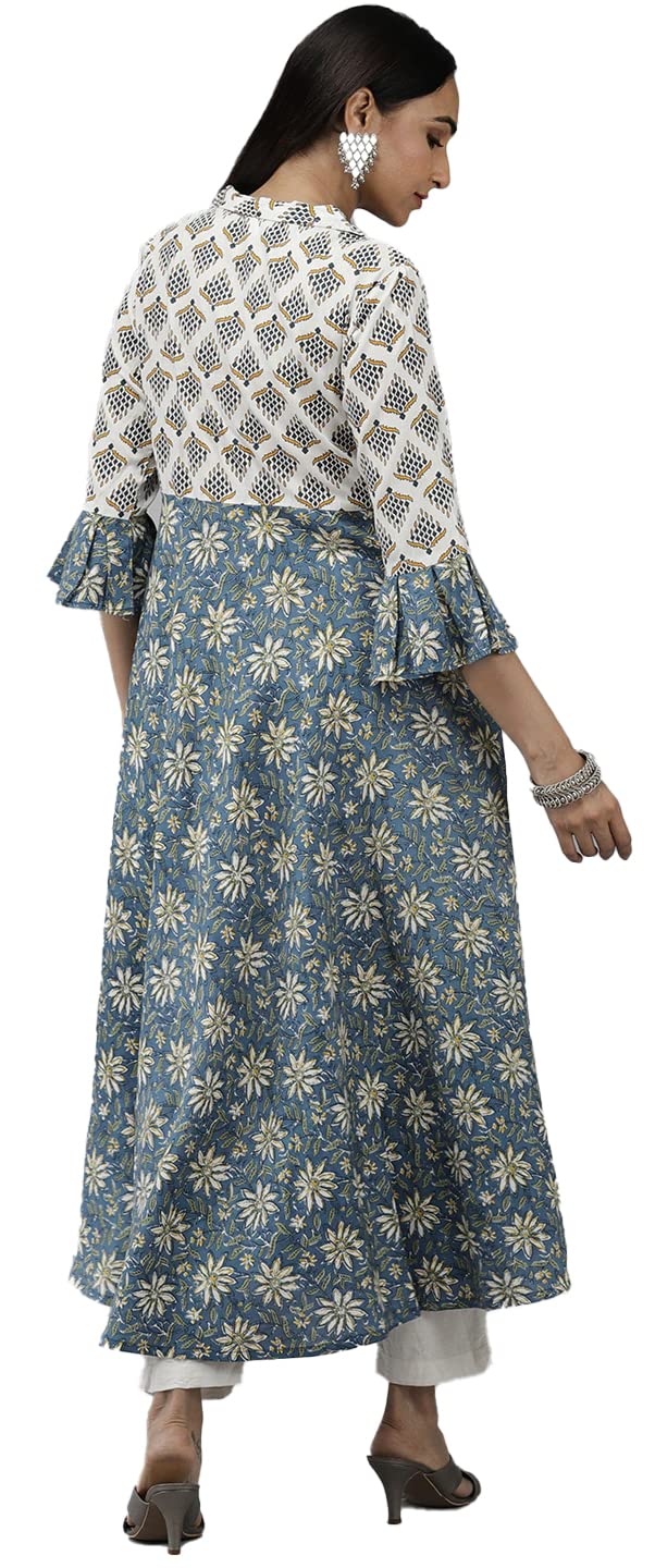 Yash Gallery Women's  Viscose Rayon Floral Anarkali Kurta for Women