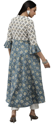 Yash Gallery Women's  Viscose Rayon Floral Anarkali Kurta for Women