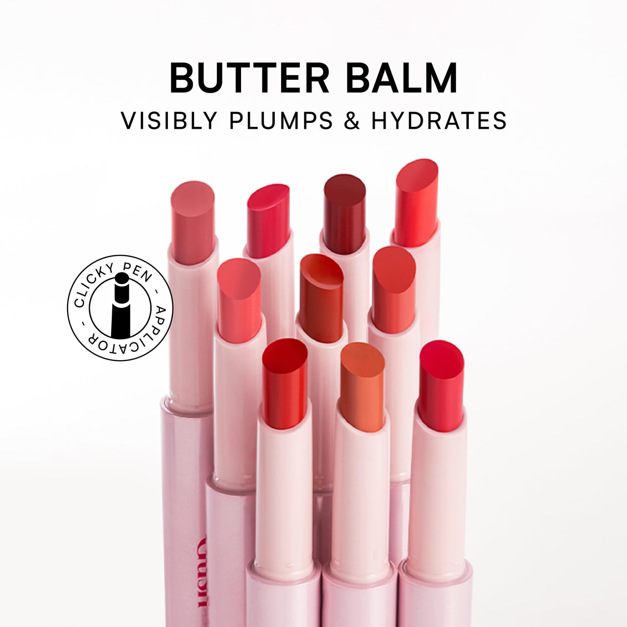 Butter Balm -Glossy Tint Balm | 3-in-1 Plumping Lip Gloss Balm For High Shine | Hydrating | Long Lasting | Glass Shine | Non Drying 1.7g (Lover (Creamy Baby Pink))