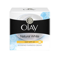 Olay Natural White Light Instant Glowing Fairness Cream, 40g & Olay Day Cream Natural White Fairness Moisturiser SPF 24, 50g