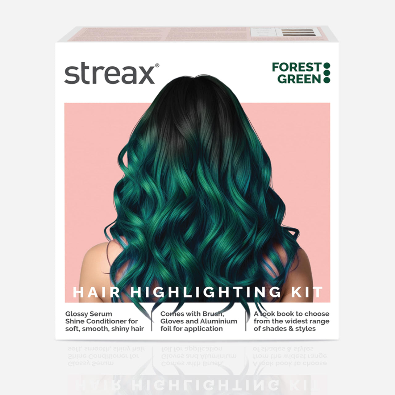 Streax Hair Colour Highlight Kit | Forest Green - Pack of 1 | Enriched With Walnut & Argan Oil | Rich, Vibrant, Easy to Use, DIY Application for Women