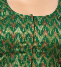 X3 Women's  Viscose Elbow Length Sleeves Soft Brocade Padded Saree Blouse