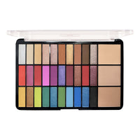 Shryoan Color Studio Eyeshadow & Highlighter Palette | 30 Colorful Shimmer Eyeshadow & 3 Compact | Highly Pigmented & Shimmery Matte Finish | (38 gm) (Shade 02)