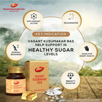 DABUR Ayurveda Vasant Kusumakar Ras with Gold and Pearl - 100 Tablets