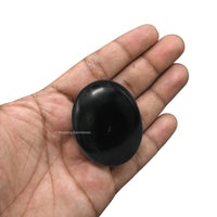 Shungite Palm Stone - Massage Worry Stone for Natural Body Chakra Balancing, Reiki Healing and Crystal Grid Shungite