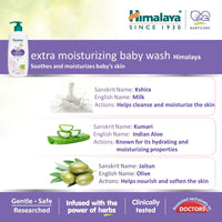 Himalaya Baby Lotion (400ml) & Himalaya Baby Care Extra Moisturizing Baby Wash, 200ml