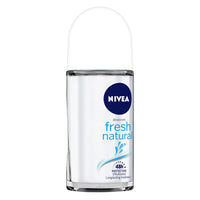 Nivea Deodorant Roll On, Fresh Natural for Women, 50ml And Lip Balm, Fruity Blackberry Shine for Women, 4.8g