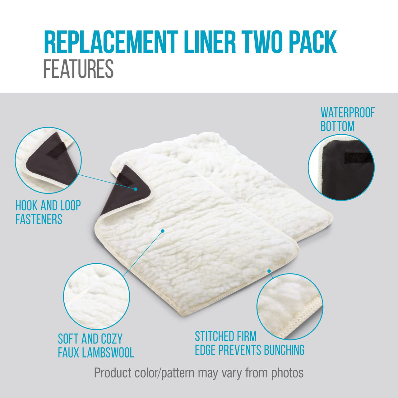 Sherpa (2 Count) Replacement Liners for Travel Pet Carriers - White, Medium 2 Count (Pack of 1)