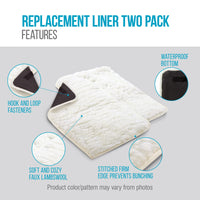 Sherpa (2 Count) Replacement Liners for Travel Pet Carriers - White, Medium 2 Count (Pack of 1)