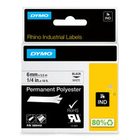 DYMO Rhino Industrial Permanent Polyester Labels, 1/4