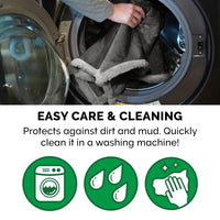 Furhaven Waterproof & Self-Warming Throw Blanket for Dogs & Indoor Cats, Washable & Reflects Body Heat - Soft-Edged Terry & Sherpa Dog Blanket - Silver Gray, Small Blanket - Soft Edged Terry & Sherpa (Silver Gray) Self-Warming & Waterproof