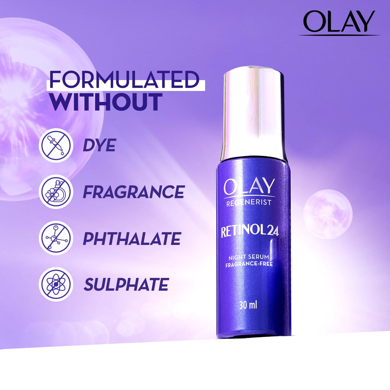 Olay Retinol Kit For Overnight Repair | Retinol Serum With Free Cleanser | Plumper, Younger Looking Skin | 24H Hydration | Fragrance Free | Normal, Oily,Dry,Combination Skin |Pack Of 2