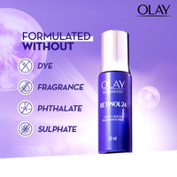 Olay Retinol Kit For Overnight Repair | Retinol Serum With Free Cleanser | Plumper, Younger Looking Skin | 24H Hydration | Fragrance Free | Normal, Oily,Dry,Combination Skin |Pack Of 2