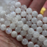 Moonstone 10mm Natural Gemstone Beads for Bracelets kit Energy Healing Crystals Jewelry Chakra Crystal Jewerly Beading Supplies 15.5inch About 36-40 Beads Moonstone