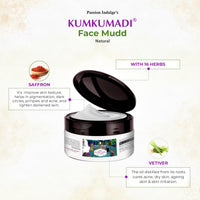 Passion Indulge Kumkumadi Natural Face Mudd Pack for Anti-Aging, Glowing, shine and Brightness with Saffron, Vetiver Oil, and 16 Herbs for All Skin Types - 250gm