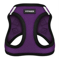 Voyager Step-in Air Dog Harness - All Weather Mesh Step in Vest Harness for Small and Medium Dogs and Cats by Best Pet Supplies - Harness (Purple/Black Trim), XL (Chest: 20.5-23