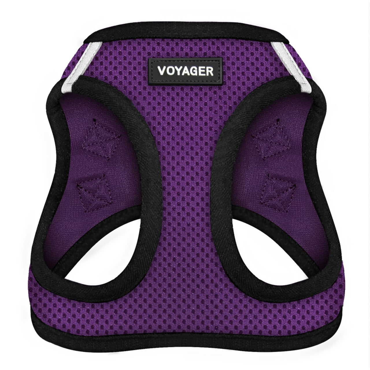 Voyager Step-in Air Dog Harness - All Weather Mesh Step in Vest Harness for Small and Medium Dogs and Cats by Best Pet Supplies - Harness (Purple/Black Trim), S (Chest: 14.5-16")