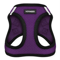 Voyager Step-in Air Dog Harness - All Weather Mesh Step in Vest Harness for Small and Medium Dogs and Cats by Best Pet Supplies - Harness (Purple/Black Trim), S (Chest: 14.5-16