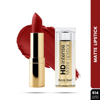 Seven Seas HD Intense Matte Lipstick | Non-Transfer | Lipstick For Women (614-Guardsman Red, 3.5G)