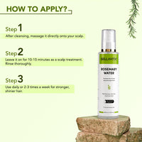 Bellavita Rosemary Water Hair Spray | For Frizzy Hair | Adds Shine | Suitable For All Hair Types | 200 ml
