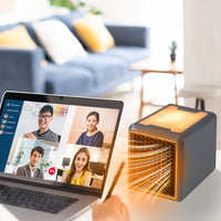 Ontel Handy Heater Turbo 800 Wall Outlet Small Space Heater with Adjustable Thermostat, Programmable 12-Hour Timer, Auto Shut Off - Quiet & Space-Saving Ceramic Mini Heater