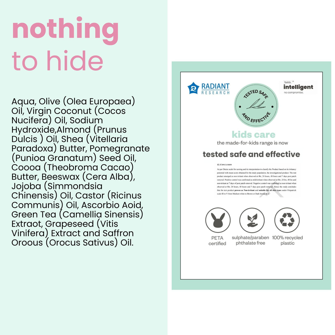 Tuco Kids Skin Rash Handmade Soap With Turmeric, Shea Butter, Olive Oil, Coconut Oil for Sensitive Skin, Everyday Use for Ages 3+ Kids, Paraben & Sulphate Free - 75 g (Pack of 3)