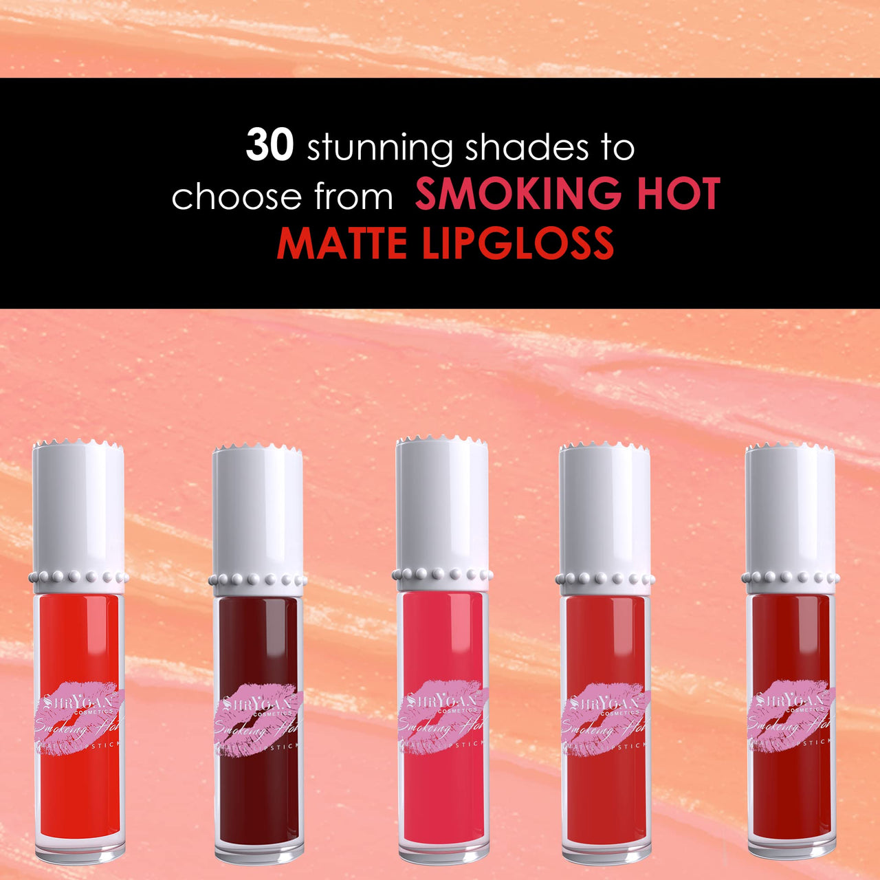 Shryoan Lippi Gift Matte Lip Gloss | Matte Finish & Waterproof and Smudge Proof & Hydrating, Light Weight, Long Lasting, High Shine & Soft Natural Liquid Lip Gloss (6ml X 6 Pcs) (C)