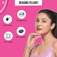 SUGAR POP Matte Lipcolour | Lasts Upto 8 hrs l Brown Lipstick for Women l Vitamin E Infused | Non-Drying, Smudge Proof, Long Lasting | 1.6ml - 05 Mahogany (Chocolate Brown)