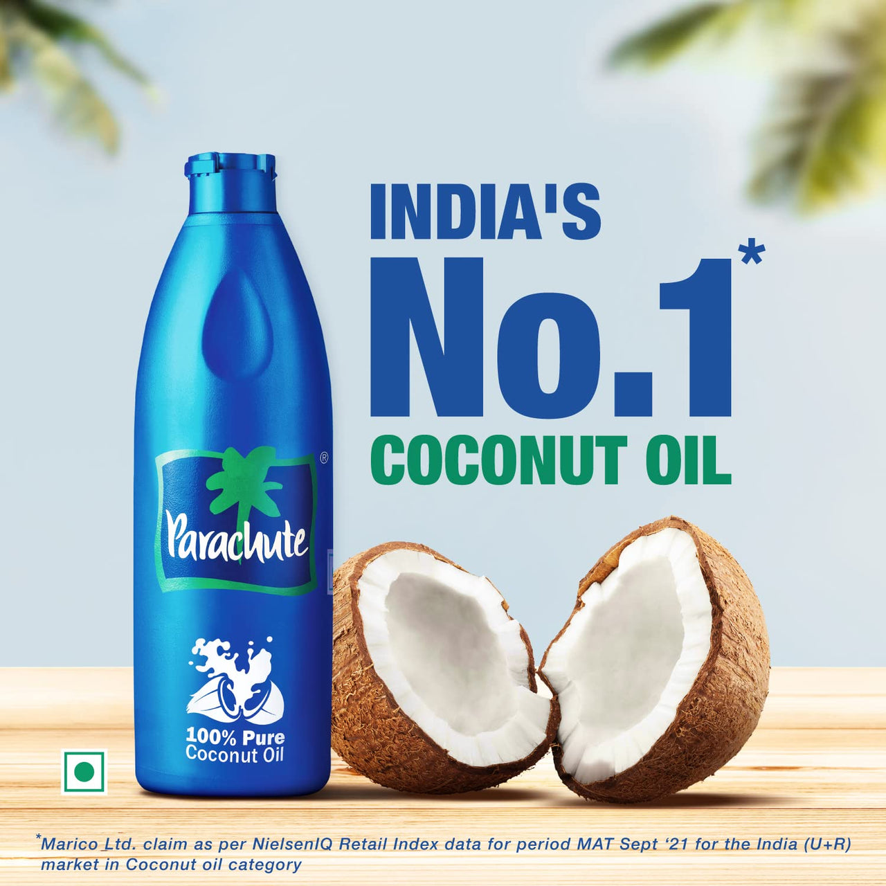 Parachute 100% Pure Coconut Oil, 1 L (Pet Jar) & Advansed Ayurvedic Hot Oil, Warming Coconut Hair Oil, Frizz Free Hair, 400ml With Free 90ml