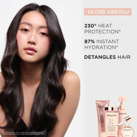 Kérastase Gloss Absolu Anti-Frizz Heat Protectant Spray For Glossy Hair | Fine To Medium Hair | 4-Days Anti-Frizz | With Hyaluronic & Glycolic Acid, Wild Rose-In-Oil | 190ml