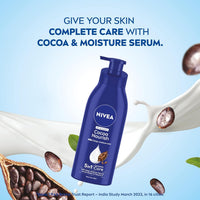 NIVEA Cocoa Nourish 400ml Body Lotion with Deep Moisture Serum| 48 H Moisturization | With Cocoa Butter & Coconut Oil | Non Greasy & Healthy Looking Skin |For Very Dry Skin