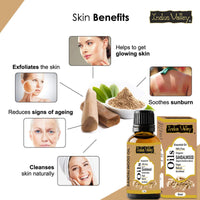 Indus Valley 100% Pure Natural & Organic, Undiluted Sandalwood (Chandan) Essential Oil for Skin, Hair Care - 5 ml