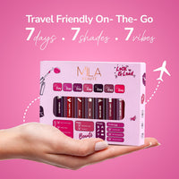 Mila Beauté Set of 7 Non Transfer Mini Liquid Lipstick Gift Set I 12 Hrs Transfer proof I With Hyaluronic Acid I Perfect For Gifting, Special Occasion, Wedding, Travel Friendly Combo for Women I Gift Pack