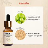 Vedix Customised Ayurvedic Hair Oil, Vikruth Amla Booster Oil With Amla And Sesame - 10ml